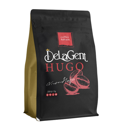 دانه قهوه روبوستا ۱۰۰٪ هوگو دلاژنت ۲۵۰ گرم