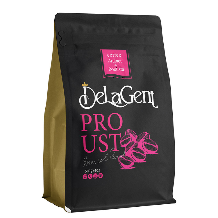 دانه قهوه میکس عربیکا ۵۰٪ روبوستا ۵۰٪ پروست دلاژنت ۵۰۰ گرم