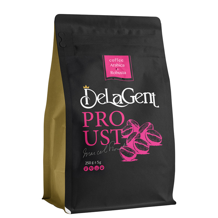 دانه قهوه میکس عربیکا ۵۰٪ روبوستا ۵۰٪ پروست دلاژنت ۲۵۰ گرم