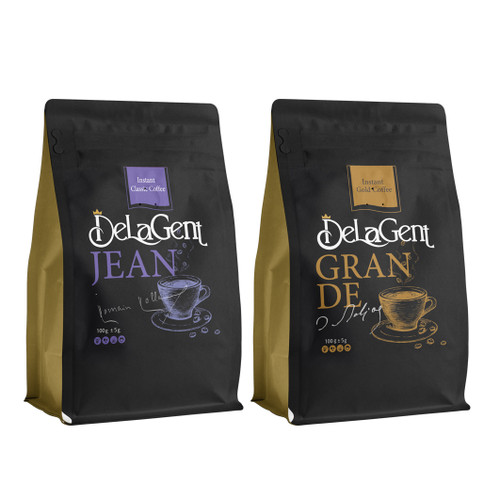 قهوه فوری گلد و کلاسیک دلاژنت ۱۰۰ گرم بسته ۲ عددی